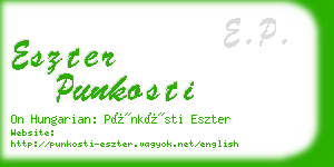 eszter punkosti business card